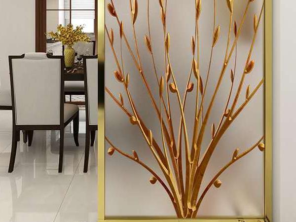 家用客廳不鏽鋼屏（píng）風花（huā）格隔斷