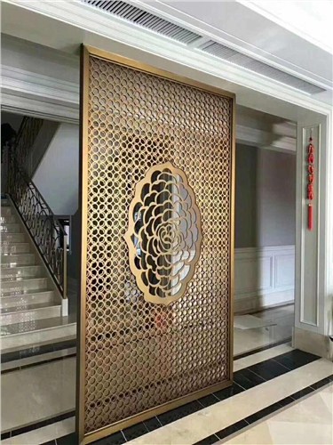 雕刻不鏽鋼屏風仿銅
